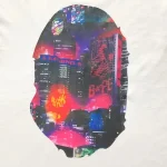 A Bathing Ape Ape Head Neon City White T Shirt