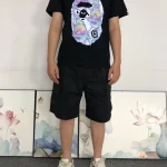 A Bathing Ape Ape Head Pastel Print Black T Shirt