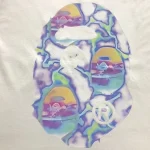 A Bathing Ape Ape Head Pastel Print White T Shirt